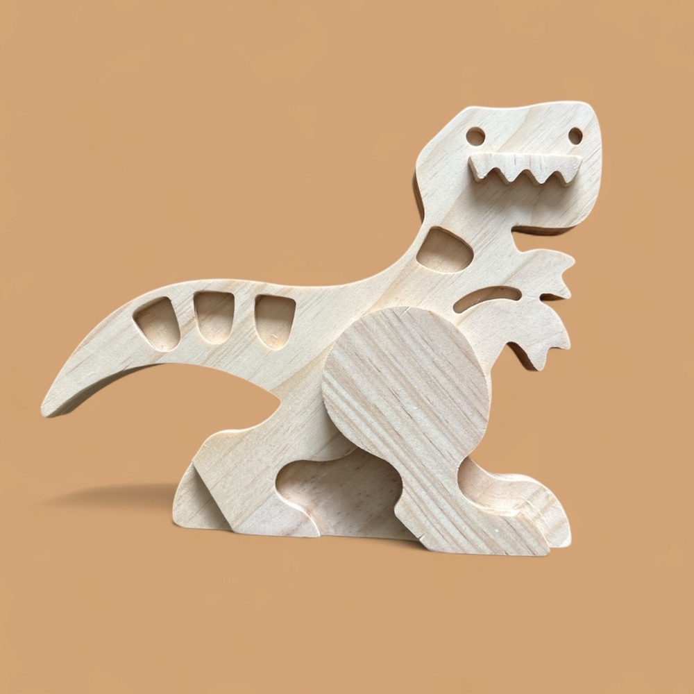 Mondo Llama 6 inch Wooden Ready To Paint Stand Up Dinosaur